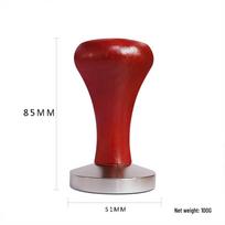 51mm 304 Stainless Steel Coffee Tamper with Handle for Home Machines Single brown