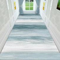 3D Corridor Carpet Household Absorbent Non-slip Floor Mat Dirt Resistant Geometric Floor Mat Decoration W80*H200CM gray