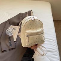 Fashion travel small bag women's new leisure student backpack backpack after going to work beige