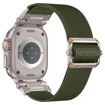 Sports Nylon Strap for Apple Watch Ultra 2 49mm 45mm 46mm 44mm Luxury Metal Bracelet For IWatch Series 10 9 8 7 SE 6 5 Soft Band 49mm 46mm 45mm 44mm gray
