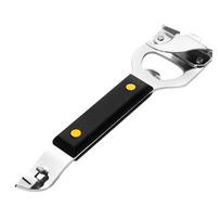 Can Opener Adjustable Stainless Steel Non-Slip Multifunction Manual Jar Bottle Opener Gadget Home Gadgets Accessories black