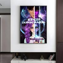 KPOP demon hunters Poster HD art sticky wall waterproof home living room bedroom aesthetic decoration 15X20cmNoframe