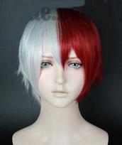 Wig My Hero Academia Izuku Bakugo Style Wig Todoroki HALLECosplay - - Midoriya/Shoto Todoroki/Katsuki (Shoto Style) brown