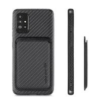 For Samsung Galaxy S2 S24 S23 FE S21 S20 S22 Note20 Ultra Note 10 9 Plus  Card Holder Wallet Carbon Fiber Magnetic Case For Galaxy S26 black