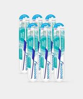 Sensodyne Deep Clean Ultra-Fine Bristle Toothbrush 6-Pack blue