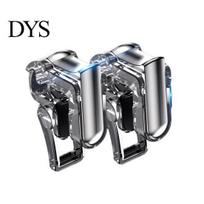 Gamepad 2Pcs GT01 Trigger Buttons Mini Multifunctional Metal Game Joystick Controller Fire for Smart Phones Button gray