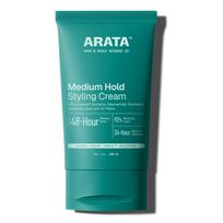 Arata Styling Hair Cream with Niacinamide | Adds Medium Hold | Humidity-Resistant | Reduces Frizz & Flyaways | Boosts Moisture | Paraben, Silicone, blue