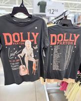 Dolly Parton gyvai koncertų turas 1985 m. Perdirbinys, dvipusis juodas marškinėlis NH29225 XXXL gray