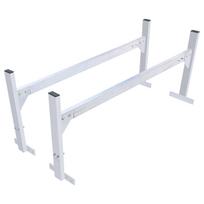 VEVOR Van Roof Ladder Rack, 2 Bars Aluminum Alloy Roof Ladder Racks, 181 kg Capacity Rain-Gutter Van Roof Rack, Adjustable Length 1300-2060 mm 22 x 206 x 56 cm