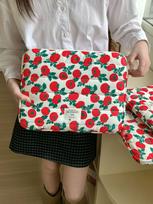 Cute Laptop Sleeve Carrying Case Bag 11 13 14 15 15.6 16 Inch Notebook Pouch for MacBook HP ASUS for Ipad9-11 Inch Tablet Pouch 9.7-11inch raudona