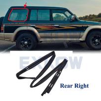 Door Window Glass Runchannel for Mitsubishi Montero Pajero 2 MK2 1990-2004MB669185MB669186MB669761MB669762MB677563MB677564 Rear Right