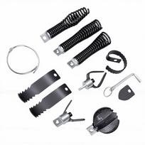 Drain Snake Attachment Set 6 Blade Grease Cutter and Clog Remover Set for Sewer Roots Hair Blockages black
