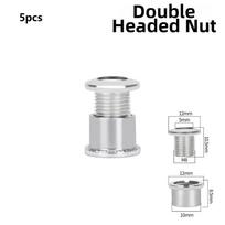 5pcs 6.5mm/8.5mm\ M8 Nuts Silver MTB Road Bike Crankset Fixing Part  for Single Double Chainring Double 8.5mm 5pcs white