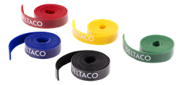 Kabelių rūšiavimo rinkinys DELTACO, Velcro juosta skirtingomis spalvomis, 5 vnt / CM01