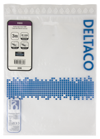 idelės spartos Flex HDMI kabelis DELTACO, 3M, su užraktu, 4K UHD, juodas / HDMI-1030D-FLEX-LOCK / 1903054