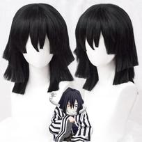 Kamado Tanjiro, Agatsuma Zenitsu, Kanroji Mitsuri, Tomioka Giyu, Tokito Muichiro Helovino Anime Veikėjų Cosplay Perukai Wigs only black