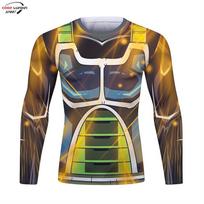 Gym Compression Shirt Men Anime GOKU Cosplay Costume T-Shirt Quick Dry  Long Sleeve Fitness Bodybuilding Workout Sport Shirts 5xl black