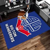 1pc Bolton Wanderers FC LOGO Print Area Rug - Soft,Washable Non-Slip Indoor Mat for Office Chairs,Living Room,Home Office Decorative Rug 50cmx80cm