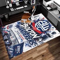 1pc Bolton Wanderers FC LOGO Print Area Rug - Soft,Washable Non-Slip Indoor Mat for Office Chairs,Living Room,Home Office Decorative Rug 60cmx90cm