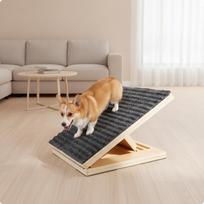Pet Ramp with Non-Slip Surface Gentle Slope for Tight Areas, Everyday Home Use gray