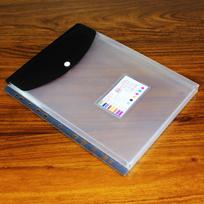 PP Kūrybingas A4 Skaidrus 11 skylių Palaidų lapų segtuvas su sagute ir etikete Vertical juoda
