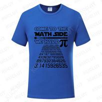 Come To The Math Side We Have Pie Shirt Pi Day Teacher Gift T-Shirt Summer T-shirts Clothes Graphic Tshirts Men T Shirt T-shirts 4XL blue