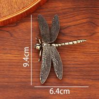 Tang Teng Copper Art, Retro Detachable Dragonfly Copperware Small Gifts Metal Crafts Stall Small Brass Ornament black