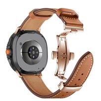 Aukščiausios kokybės odinis dirželis Samsung Galaxy Watch 8 Classic 46mm 8 44mm 40mm Aukščiausios klasės apyrankė Galaxy Watch 8-7 Ultra Watch Ultra 2025 beige