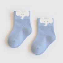 Animacinių paveiksliukų medvilninės kūdikių kojinės: Be kaulų, Trumpas, Naujagimiams iki 3 metų, Pavasariui ir Rudeniui XS 0-6 months (Foot Length 8-10CM) white