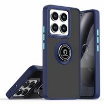 Armor Holder Funda for Xiaomi 14T Pro Case Translucent Frosted Ring Stand Protection Back Cover for Xiaomi 14T Shockproof Capa for Xiaomi 14T tamsiai mėlyna spalva