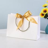 Dovanų, kosmetikos ir apsipirkimo popieriniai maišeliai su rankenėlėmis-kaspinėliais Orange, Horizontal Extra Small 19x15x7 with Ribbon red