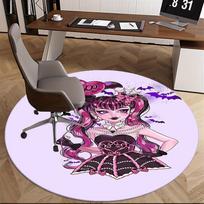 Monster High School Theme Chair Mat Round Carpet - Home Decor, Sofa Rug, Office Mat, Gift for Any Room0463b 80cm by 80cm gray