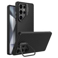 For Samsung Galaxy S25 Ultra Case Nillkin Aramid Fiber Magsafe with Fold Kickstand Strong Magnetic Shockproof Protective Case For Samsung S25Ultra gray
