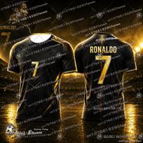 Ronaldo Futbolo Marškinėliai Vaikams Ir Suaugusiems Nauji Gerbėjų Atminimo Futbolo Marškiniai Kvėpuojantys Greitai Džiūstantys Treniruočių Vaikų T-shirt L brown