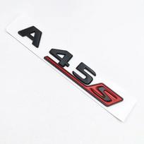For Mercedes Benz A 45S AMG W177 3D ABS Black A45S Logo Turbo 4MATIC Badge Car Rear Star Sticker Trunk AMG Emblem Accessories BE1 black