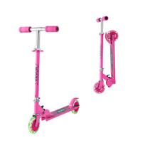 VEVOR Kick Scooter for Kids Ages 3+, 2-Wheel Toddler Scooter with Light-Up Wheels, Adjustable Height Handlebar, Wide Anti-Slip Deck 70 x 32.5 x 83 cm rožinė