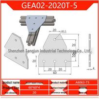 T-Slot Connector Plate for 2020/3030/4040/4545 Aluminum Profiles gray