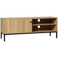 50  Screen TV Stand, with Sliding Door Storage - Wood-Effect 120 x 39.5 x 46 cm