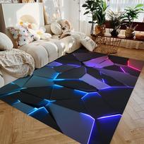 Modern 3D Geometric Visual Illusion Area Rug 2D Falt Stylish Abstract Design Mat Carpet for Living Room Bedroom Sofa Doormat 80x120cm