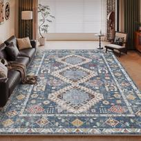 American Retro Style Rugs for Bedroom Large Area Living Room Decoration Plush Carpet Anti-slip Lounge Floor Mat Fluffy Soft Rug 80x120cm