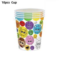 Sprunkis Birthday Party Decoration Tableware Cup Plate Napkin Balloon Banner Cake Decor for Baby Shower Kid Event Party Supplies other yellow