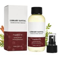 Library Santal Cedarwood Fragrance Oil 100ml - Sandalwood Amber Cedarwood black