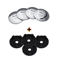 4Pcs Car Wheel Center Hub Caps Aluminum Decorative Sticker For Dacia Logan Sandero Duster Lodgy Jogger Dokker Stepway Bigster