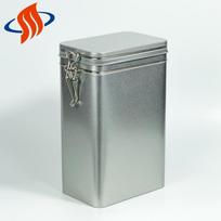 Tinplate Square Sealed Coffee Can, Iron Gift Box, Food Packaging Container 120x80x190 mm