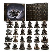 Advent Calendar Days Holiday Countdown with Surprise Acrylic Accessories One Size gray