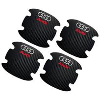 2026 Karštas 4 VNT Automobilio Durų Rankenėlių Apsauga 3D Lipdukas Emblema Stilius Audi B6 B7 B8 B9 A3 8P 8V A4 A6 C6 C5 Q2 Q3 Q5 Q7 Q8 TT TTS Q2L black