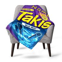 Home Customize Your Name Takis Blue Heat Blankets Comfortable Soft Lightweight Allseason Multipurpose Blanket For Picnics Sofas Offices Beds Living 80cmx120cm blue