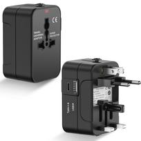 Universal Travel Adapter, International All-in-One Travel Plug Adapter 2.4A Type C 2.4A USB-A EU/UK/USA/AUS Plug for Travel 1PC Adapter juoda