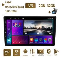 Skirta LADA Granta Sport 2011-2018 Automobilių radijas Multimedija Vaizdo grotuvas Navigacija GPS WIFI Carplay Android 2 Din 2+32GB 2+32GB