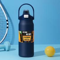 1500ML 304 nerūdijančio plieno sportiniai didelės talpos izoliuoti lauko nešiojami rankiniai su šiaudeliu vandens vakuuminiai buteliukai ir termosiniai puodeliai 800ml/26oz
